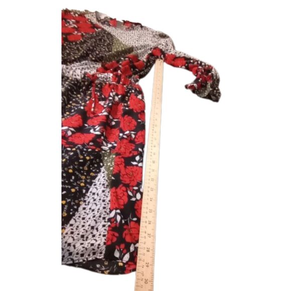 Libby Edelman Woman's Size Large Boho Floral Patchwork Dress - Picture 4 of 6